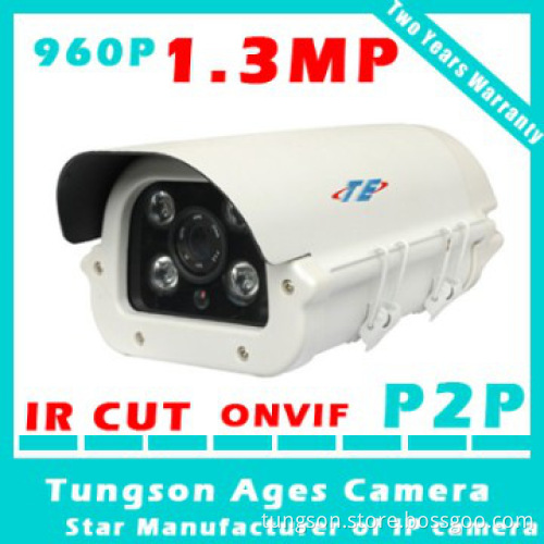 H.264 1.3 Megapixel IR Cut 80-100M IP Camera 960P CCTV Camera